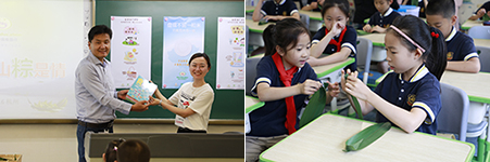食育校园行杭州部分学校留影